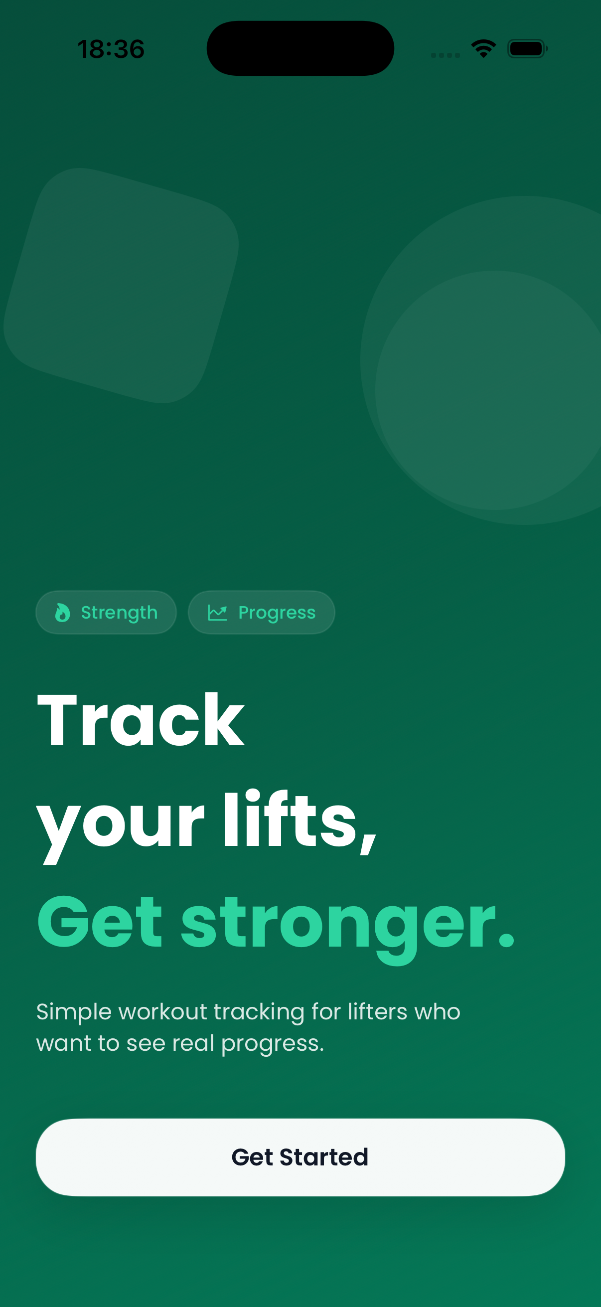 Progress analytics screen